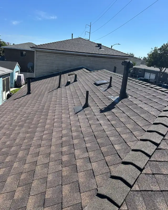New shingle roof with fresh vents
